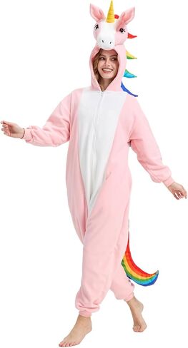Unicorn Costumes Halloween Unicorn Onesie for Adults Cartoon Animal Christmas Cosplay One-piece Pajamas in Saudi Arabia
