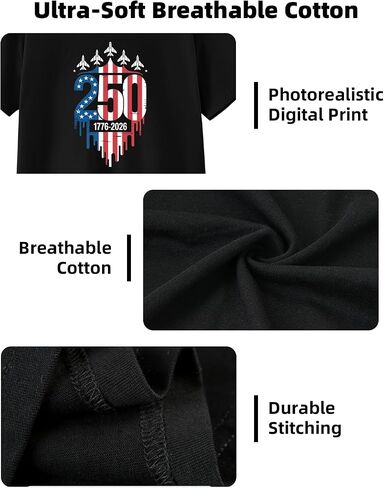 Boys 4th of July Shirt 250th Anniversary T-Shirt Toddler Girls Patriotic Tee American Flag Independence Day 2-8Y in Saudi Arabia
