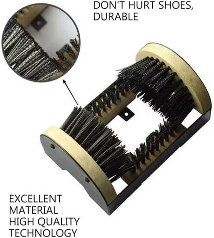 Boot Scrubber Cleaner Shoe Brush Mountable Boot Scrubber Buffer for Boots, Shoes, Sneakers Indoor/Outdoor Shoe Brush Scraper Footwear Cleaner Mountable Natural in Kuwait