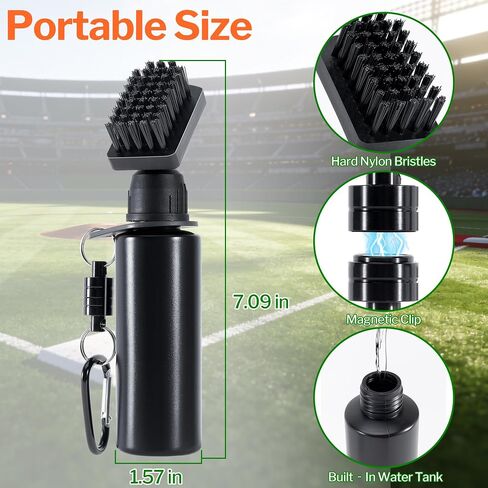 Belongtous Shoe & Boot Cleaner Brush, Portable Magnetic Water Spray Cleat Cleaning Brush, Stiff Nylon Bristles Detachable Kit for Soccer Cleats, Golf Shoes, Baseball Cleats & Hiking Boots in Saudi Arabia