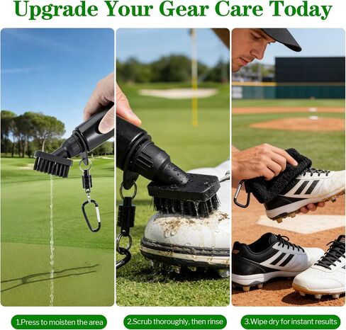 Belongtous Shoe & Boot Cleaner Brush, Portable Magnetic Water Spray Cleat Cleaning Brush, Stiff Nylon Bristles Detachable Kit for Soccer Cleats, Golf Shoes, Baseball Cleats & Hiking Boots in Saudi Arabia