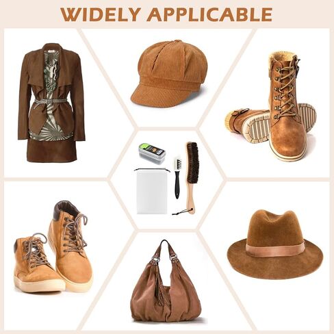 3pcs Cowboy Hat Brush, Horse Hair Brush Felt Hat Brushes Cleaning Kit, Lint Brushes Removes Dust, for Suede, Felt Hats, Coats, Suits, Clothes, Shoes, Furniture,with Storage Bag in Saudi Arabia