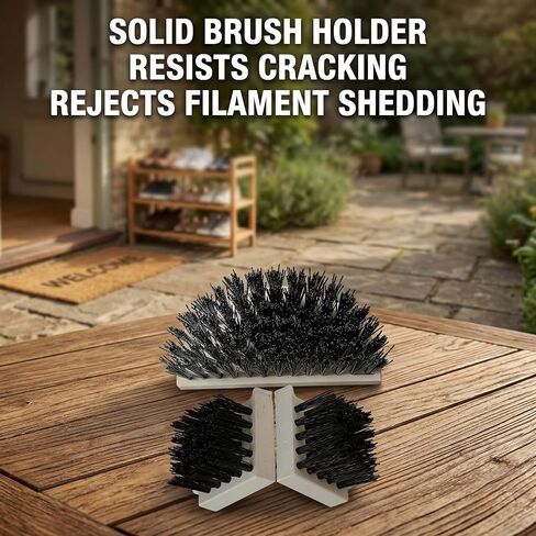 Heavy Duty Boot Scrubber Replacement Brushes Set with Solid Plastic Base - 4-in-1 Shoe Scraper Refill Kit (2 Side, 2 Bottom) & Screws - Custom Fit for Specific Models (Not Universal) in Saudi Arabia