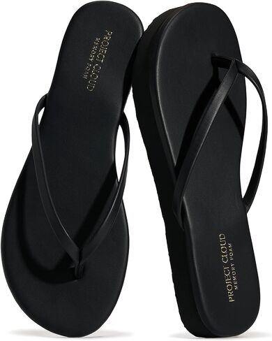 Project Cloud Platform Sandals Women - Memory Foam Insole Flip Flops and Lightweight Womens Sandals - Non-Slip Summer Thong Sandals for Women 2026 (ELEVATION) in Saudi Arabia