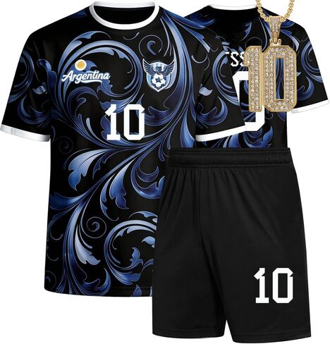 Casmyd Kids Soccer Jersey for 2026 World Cup Argentina Football Jersey Set Youth Sports Fan Shirt Uniform for Boys Girls in Saudi Arabia