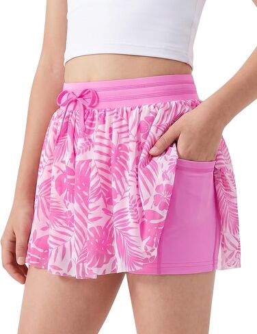 Kids4ever Girls Athletic Shorts with Liner Pockets Girl 2 in 1 Flowy Short 7-14Y in Saudi Arabia