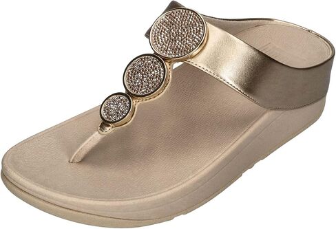 صنادل نسائية من Fitflop على شكل هالة دائرية معدنية عند أصابع القدم in Kuwait