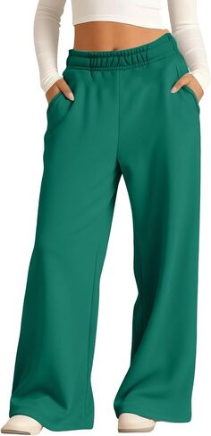 Girls Wide Leg Sweatpants Kids Cute Baggy Sweat Pants Oversized Elastic Waist Straight Leg Joggers with Pockets in Kuwait