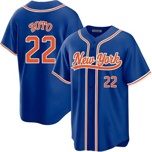 Custom Mens/Women/Youth New York Baseball Stitched T-Shirt for Sports Fan in Saudi Arabia