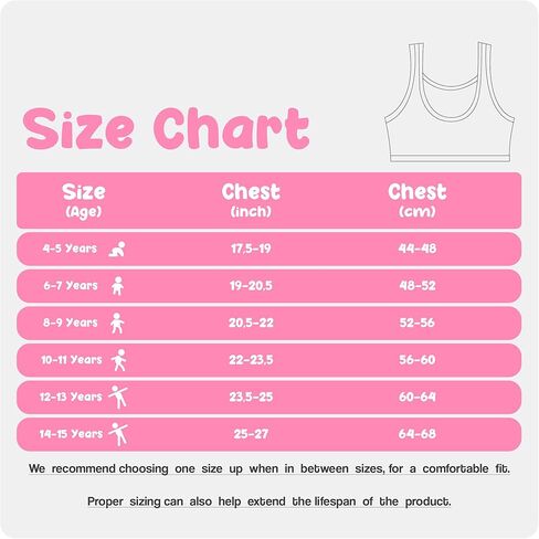 Donella Girls Underwear Set - Soft Cotton Sports Bra and Panties for Kids - 10 Pack, Age: 4-5 in Saudi Arabia