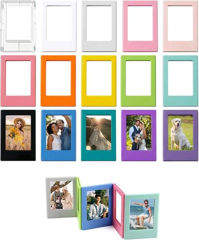 15 PCS Magnet Photo Frames, 2.5"x3.5" Wallet Size Mini Magnetic Photo Frame for Refrigerator for 3.3"x2.1" Picture in Saudi Arabia
