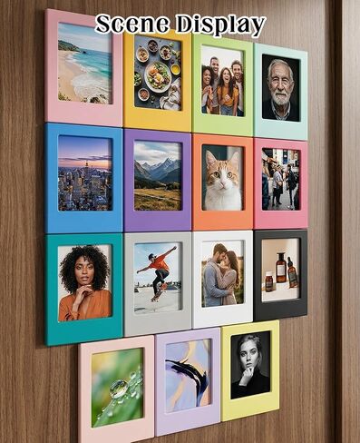 15 PCS Magnet Photo Frames, 2.5"x3.5" Wallet Size Mini Magnetic Photo Frame for Refrigerator for 3.3"x2.1" Picture in Saudi Arabia
