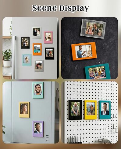 15 PCS Magnet Photo Frames, 2.5"x3.5" Wallet Size Mini Magnetic Photo Frame for Refrigerator for 3.3"x2.1" Picture in Saudi Arabia
