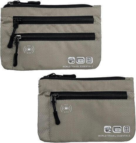 Passport Holder Family, RFID Blocking Passport Wallet, Travel Essentials Pouch, Passport Holders Bag for Men Women Traveling, Travel Document Organizer, Two-Piece Sets (Black) in Saudi Arabia