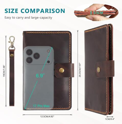 Handmade Vintage Leather Passport Holder for Couples – Travel Wallet Cover Case for Women & Men, Essential Travel Accessory (Coffee) in Saudi Arabia