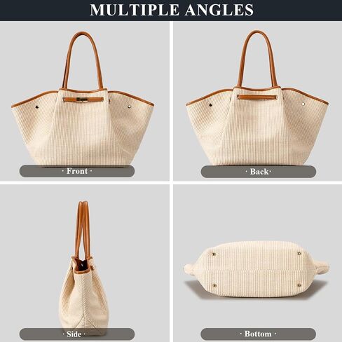 Straw Tote Bags for Women, Large Summer Straw Purses and Handbags Shoulder Woven Raffia Beach Bag for Vacation in Saudi Arabia