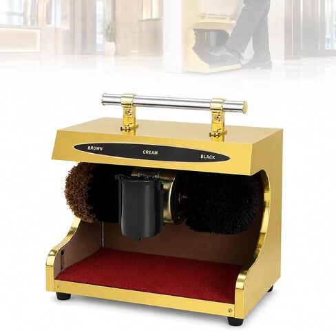 Automatic Induction Shoe Polisher, Electric Shoe Shine Machine with Sensor Start, Dual Brushes and Built-in Polish Dispenser, Electric Shoes Polishing Brush, for Home, Hotel, Bank and Entryway in Saudi Arabia