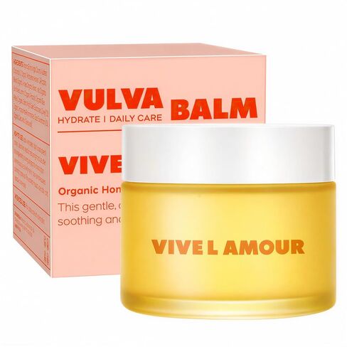 Vive L'Amour Organic Vulva Balm – External Intimate Moisturizing Care for Dry, Sensitive Skin During Menopause & Hormonal Changes – Hormone-Free Comfort Balm – 2 oz in Saudi Arabia