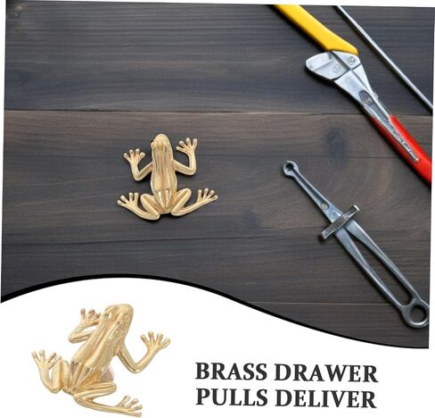 قطعتان من مقابض الخزانات النحاسية على شكل ضفدع من بيفورتي، مقابض أدراج حيوانات ريفية لخزانة الملابس وخزانة الملابس، أجهزة أثاث نحاسية لأبواب الغرفة وغرفة النوم in Kuwait