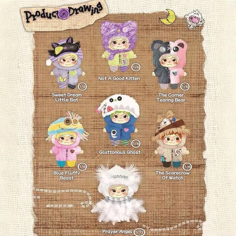 Wakuku The Handicraft World Series Plush Keychain Blind Box 1Pcs (1 of 7 Possible Styles) Wakuku Version 4 Cute Key Ring Decor Figures Collectible Birthday Gifts in Saudi Arabia