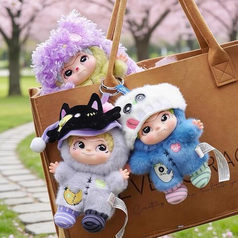 Wakuku The Handicraft World Series Plush Keychain Blind Box 1Pcs (1 of 7 Possible Styles) Wakuku Version 4 Cute Key Ring Decor Figures Collectible Birthday Gifts in Saudi Arabia