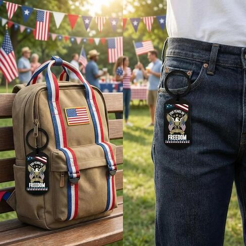 12 Pcs 250th Anniversary Keychain American Flag Keychains 4th of July 250 Years Independence Day Merchandise USA Flag Key Chains for 1776-2026 Commemorative Gifts Women Men Gift in Saudi Arabia