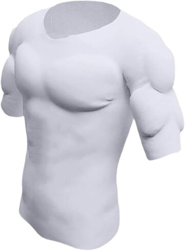 Fake Muscle T Shirt Men,Simulation,Padded Muscle Shirt,for New Year,Halloween in Saudi Arabia