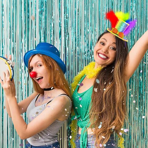 Rainbow Feather Headband Top Hat for Women Girls Material, Mardi Gras Carnival Party, Birthday, Cosplay, Halloween Hat Accessory in Saudi Arabia