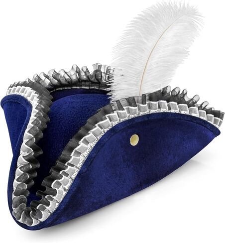 WQWOVRVO Pirate Hat Women/Men,Pirate Costumes Accessories for Adult,Colonial Tricorn Hat for Halloween Party Cosplay in Saudi Arabia