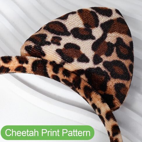 Cheetah Ears Leopard Ears Headband, Cat Ears Cheetah Print Ear Costume Accessories for Women Adult for Halloween Animal Themed Party in Saudi Arabia