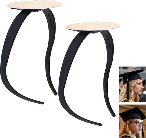 Tryly 2 Pack Graduation Cap Headband Insert, Anti-Slip Stabilizer, Eyeglasses Compatible, Graduation Gift for Graduates in Saudi Arabia