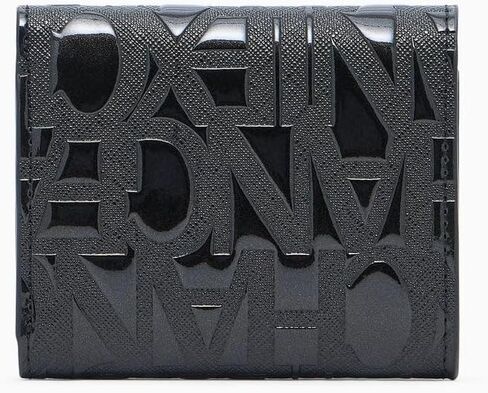 محفظة نسائية ثنائية الطي تحمل شعار Armani Exchange، باللون الأسود، مقاس واحد in Kuwait