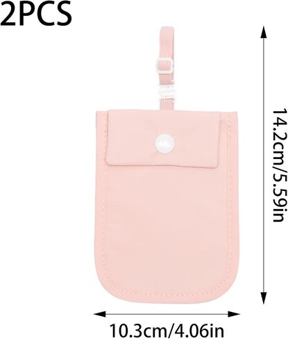 2 Pcs Travel Bra Wallet, Hidden Undercover Bra Wallet Washable Bra Wallet, Adjustable Elastic Strap, Secret Stash Pocket for Credit Cards Money Valuables for Women (1 Pink and 1 Black) in Saudi Arabia