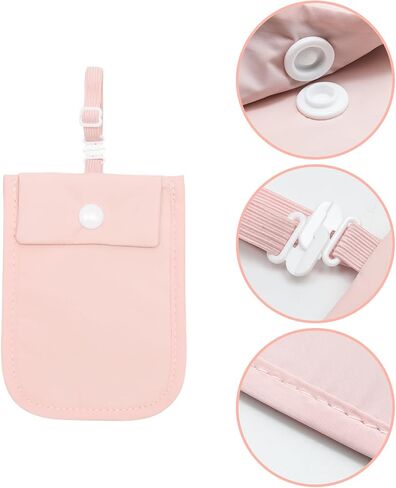 2 Pcs Travel Bra Wallet, Hidden Undercover Bra Wallet Washable Bra Wallet, Adjustable Elastic Strap, Secret Stash Pocket for Credit Cards Money Valuables for Women (1 Pink and 1 Black) in Saudi Arabia