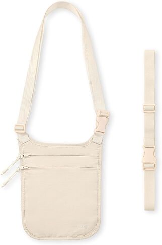 YOYI YOYI Anti-Theft Money Belt for Travel, RFID Blocking Crossbody Bag and Travel Wallet, Water-Resistant Security Pouch with Dual-Strap Design, RFID Passport Holder for Men and Women in Saudi Arabia
