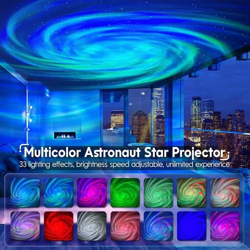 Rossetta Astronaut Galaxy Projector, Star Lights for Bedroom, Night Light Projectors with Timer and Remote, Kids Adults Room Decor Aesthetic, Gifts for Christmas, Birthdays in Kuwait