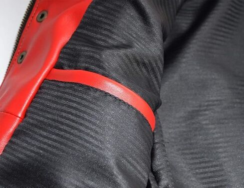 Retro Thriller Jacket – Red and Black Faux Leather Costume Coat for Men | Classic Halloween Jacket Cosplay Party Outfit in Saudi Arabia