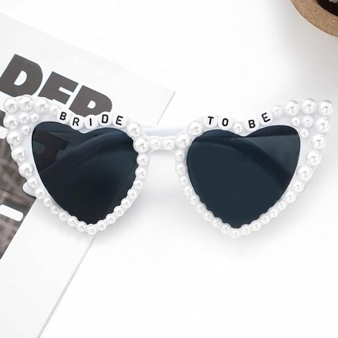 JoyChoi Bride to Be Bachelorette Party Accessories – 3-Piece Set with Sash, Heart Sunglasses & Veil – Bridal Shower Decorations, Engagement Favors & Wedding Gifts for Women in Saudi Arabia