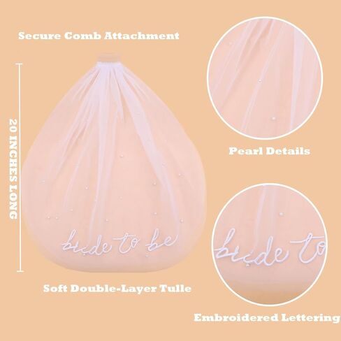 JoyChoi Bride to Be Bachelorette Party Accessories – 3-Piece Set with Sash, Heart Sunglasses & Veil – Bridal Shower Decorations, Engagement Favors & Wedding Gifts for Women in Saudi Arabia