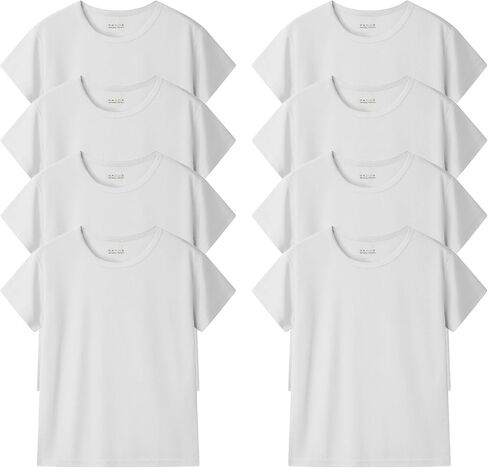 8 Pack Boys T Shirts Kids Mesh Cloth Athletic Quick Dry Short Sleeve Moisture Wicking Tee Shirts Active Tops in Kuwait