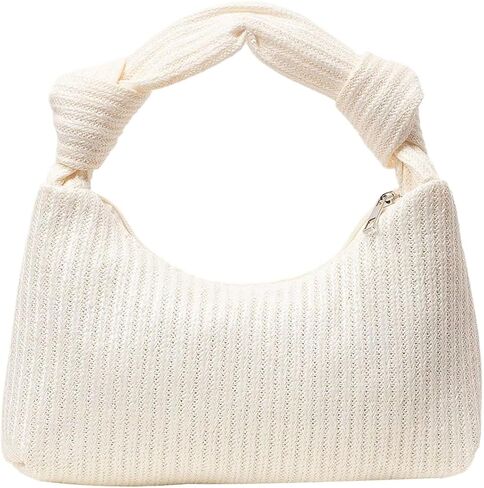 MakeMeChic Women's Crochet Knot Satchel Handbags Top Handle Beach Vacation Boho Bags in Kuwait