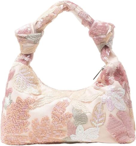 MakeMeChic Women's Crochet Knot Satchel Handbags Top Handle Beach Vacation Boho Bags in Kuwait