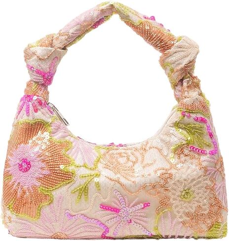 MakeMeChic Women's Crochet Knot Satchel Handbags Top Handle Beach Vacation Boho Bags in Kuwait