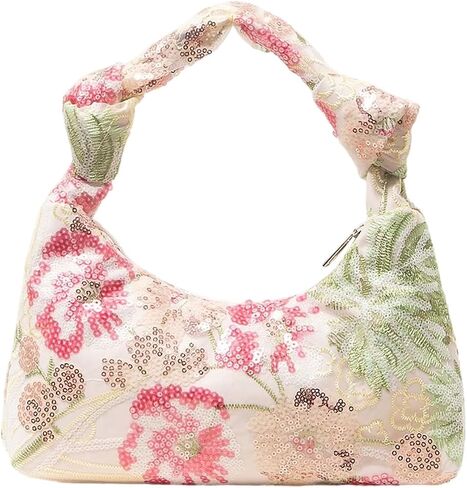 MakeMeChic Women's Crochet Knot Satchel Handbags Top Handle Beach Vacation Boho Bags in Kuwait