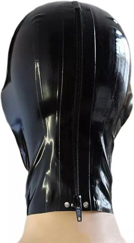 IOKUKI Latex Rubber Hood with Black Twist Braid Wig Pigtail,Women Men Mask Handmade Costumes Headgear in Saudi Arabia