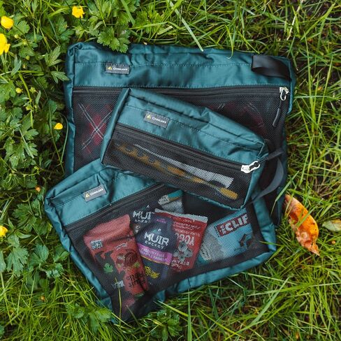 Coghlan's Organizer Bags Set - 3 Sizes (7.5"x3.5", 10"x8", 12"x10") - Lightweight Oxford Ripstop with Mesh Front, Zippered Access - Ideal for Camping Gear, Travel Essentials, and Storage Solutions in Kuwait