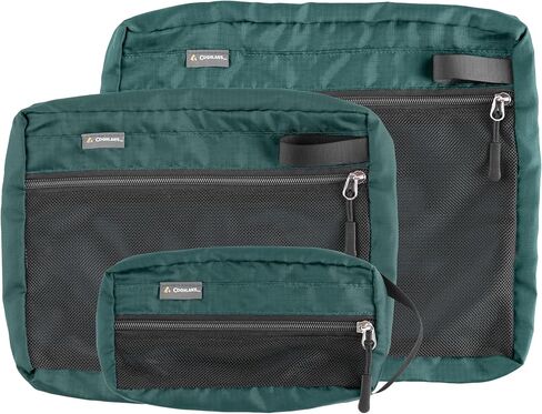 Coghlan's Organizer Bags Set - 3 Sizes (7.5"x3.5", 10"x8", 12"x10") - Lightweight Oxford Ripstop with Mesh Front, Zippered Access - Ideal for Camping Gear, Travel Essentials, and Storage Solutions in Kuwait