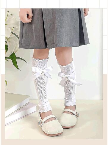 Fashion Leg Warmers Leg Warmers Breathable Loose Socks For Teen Girls Bowknot Boot Socks Knee Stockings Outfit in Kuwait