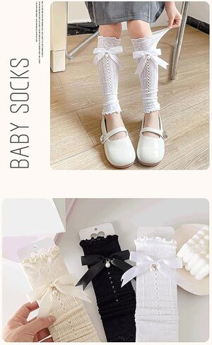 Fashion Leg Warmers Leg Warmers Breathable Loose Socks For Teen Girls Bowknot Boot Socks Knee Stockings Outfit in Kuwait