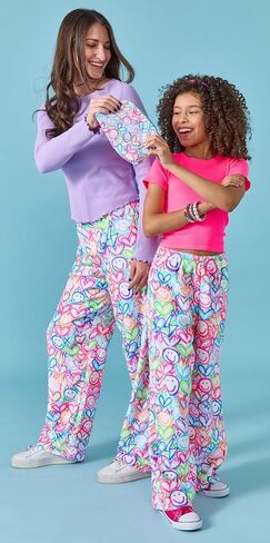 iscream + Corey Paige Designs Big Girls Silky Soft Plush Fleece Pants - Live Brightly Collection in Kuwait